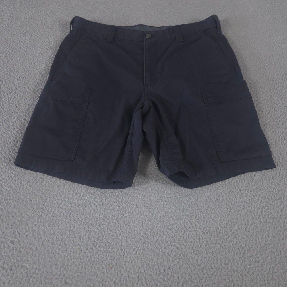 Lands End Shorts Mens 34 Navy Blue Cargo Delta Air Lines Uniform Cotton Blend